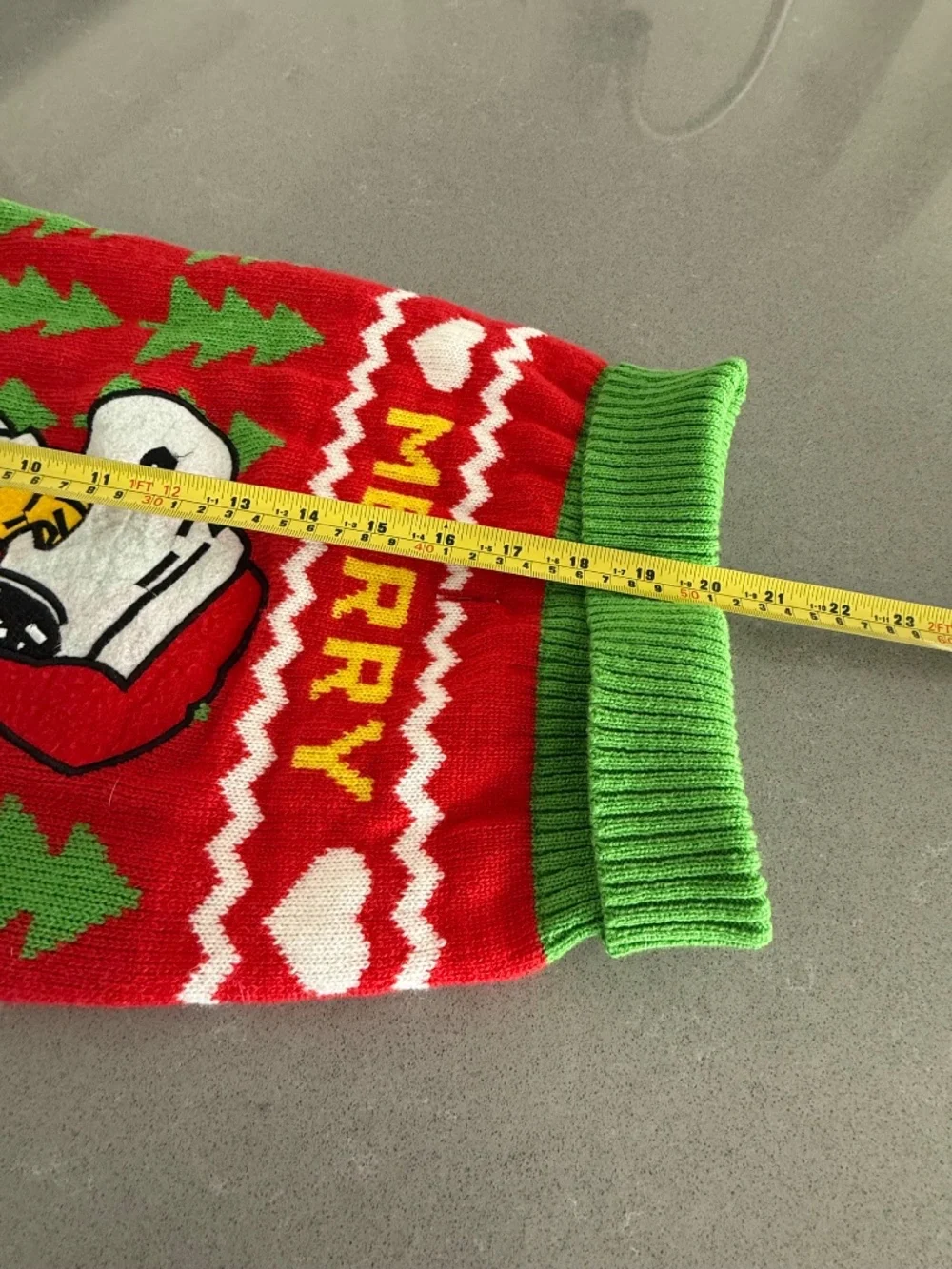 Dog Peanuts Snoopy Holiday 'Merry Christmas' XL Pet Sweater Barely worn